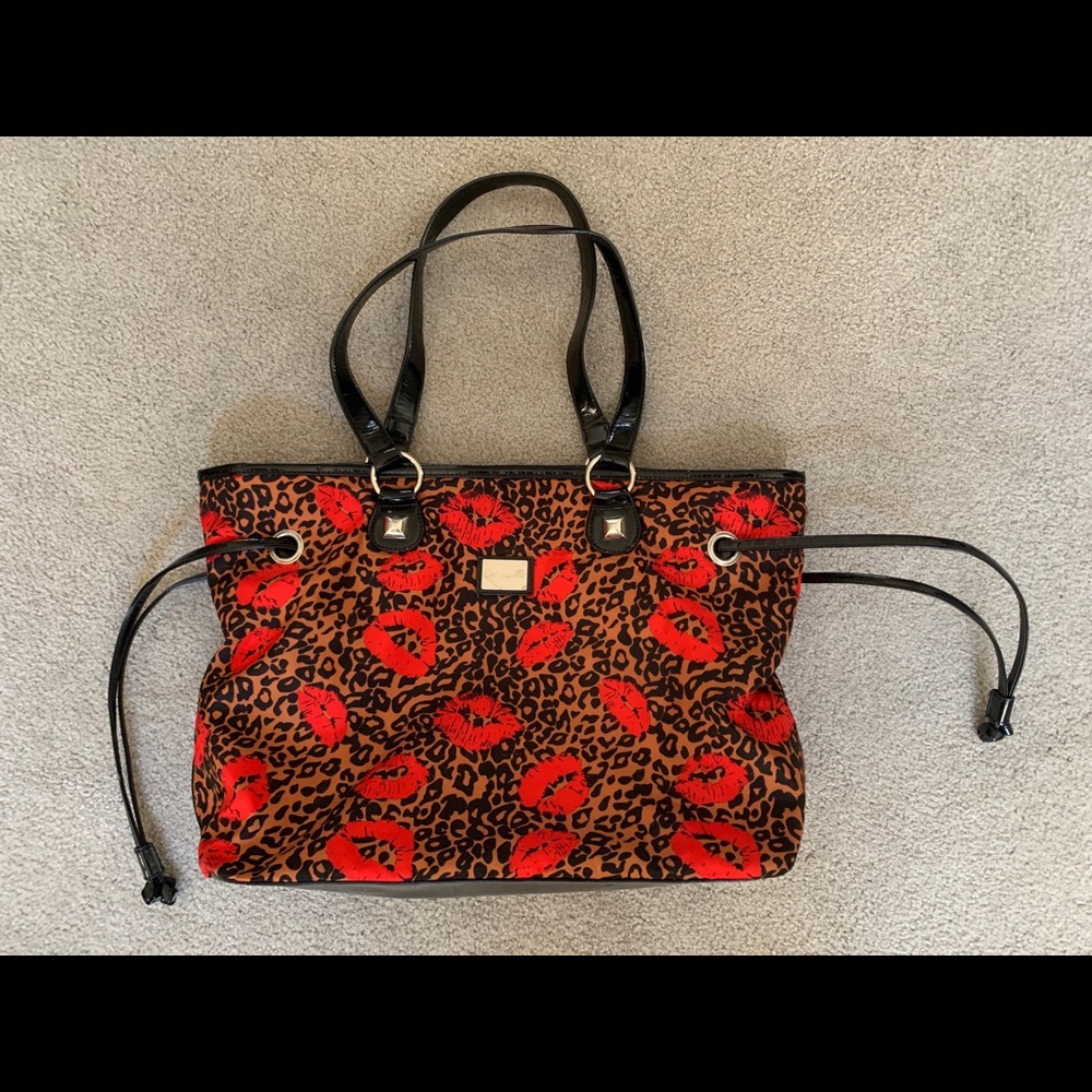 Betsey Johnson Lip and Leopard Purse